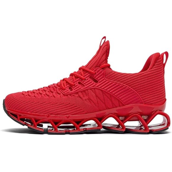 Men\'s Red Casual Fashion Comfortable Non Slip Sport Trainer Athletic Shoes main image 4